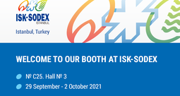 We'd like to invite you to visit our exhibition stand at ISK-SODEX Istanbul 2021