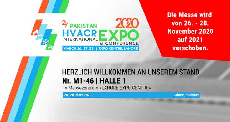 DIE MESSE PAKISTAN HVACR INTERNATIONAL EXPO & CONFERENCE 2020 WIRD AUF 2021 VERSCHOBEN