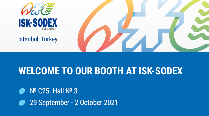 We'd like to invite you to visit our exhibition stand at ISK-SODEX Istanbul 2021
