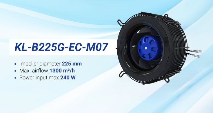 High-Performance EC Backward Curved Centrifugal Fan for Data Centers