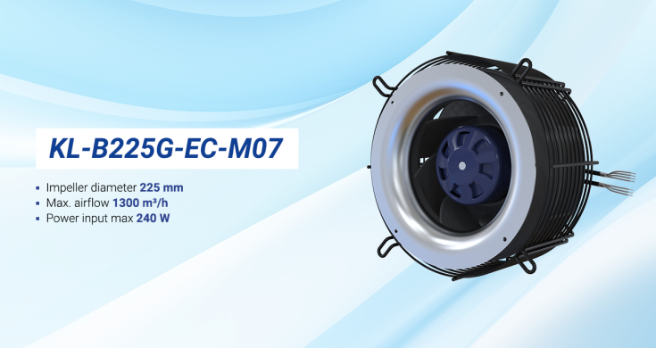 High-Performance EC Backward Curved Centrifugal Fan for Data Centers