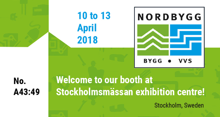 Welcome to our booth at Nordbygg 2018