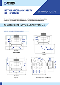 Installation and safety instructions (Centrifugal fans)
